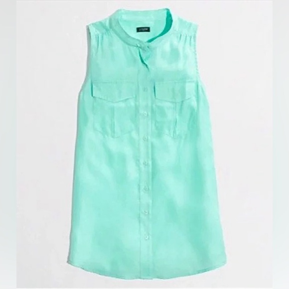J. Crew Factory Sleeveless Button Down Blouse